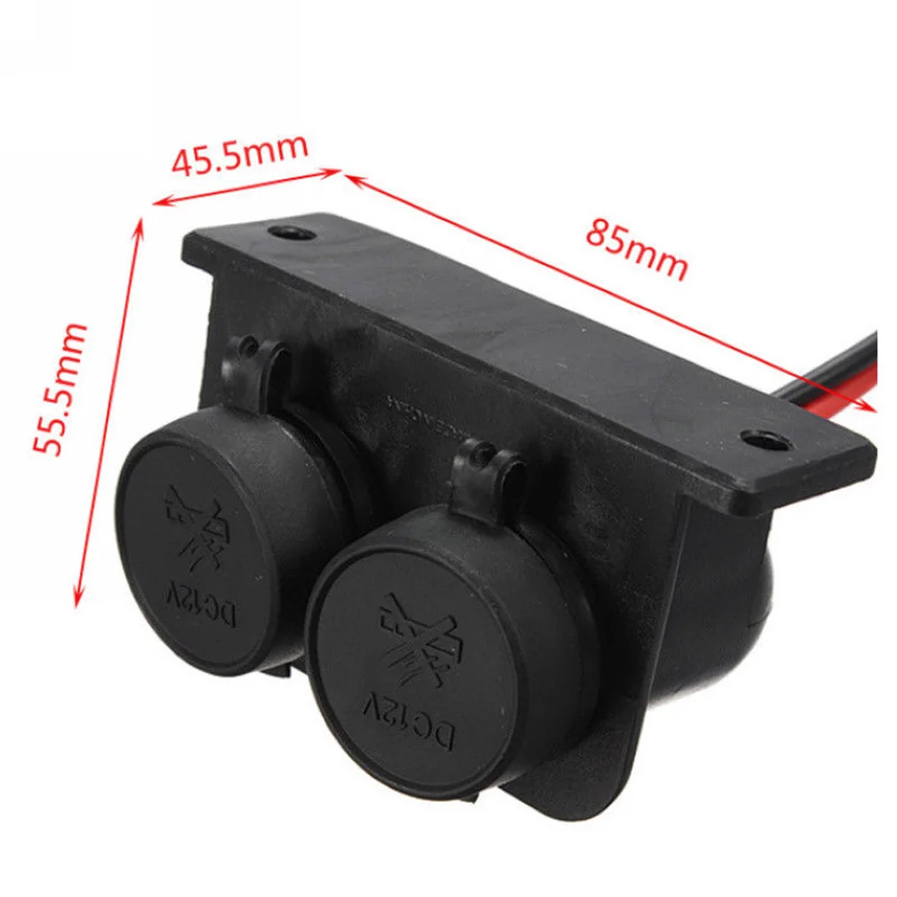 85*45 5*55 5 мм DC 12 V черный Универсальный автомобильный двойной отверстия