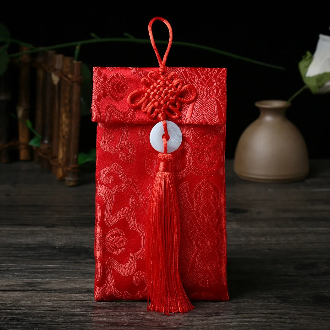 

Chinese Style High-Grade Fabric Wedding Red Envelope Bag Birthday Full Moon Blessing Red Envelope
