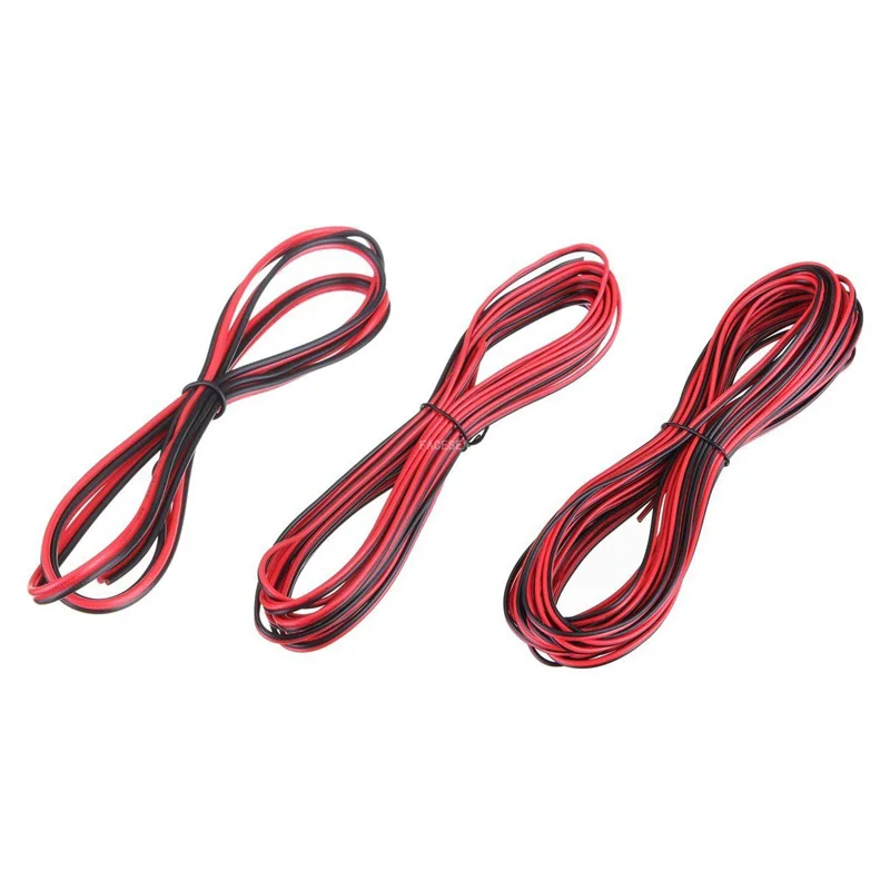 3 м 6 12 20 2pin 22awg 5050 3528 Светодиодная лента провод удлиненный красный черный кабель