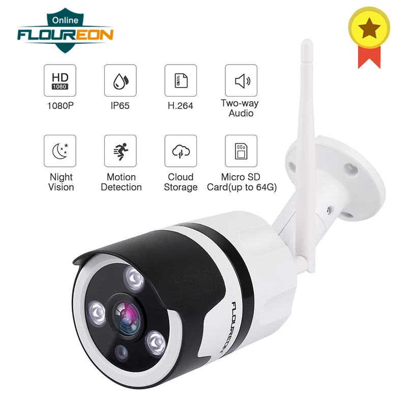 Floureon 1080 P Wi Fi Внешние камеры ip беспроводной видеонаблюдения двухстороннее аудио