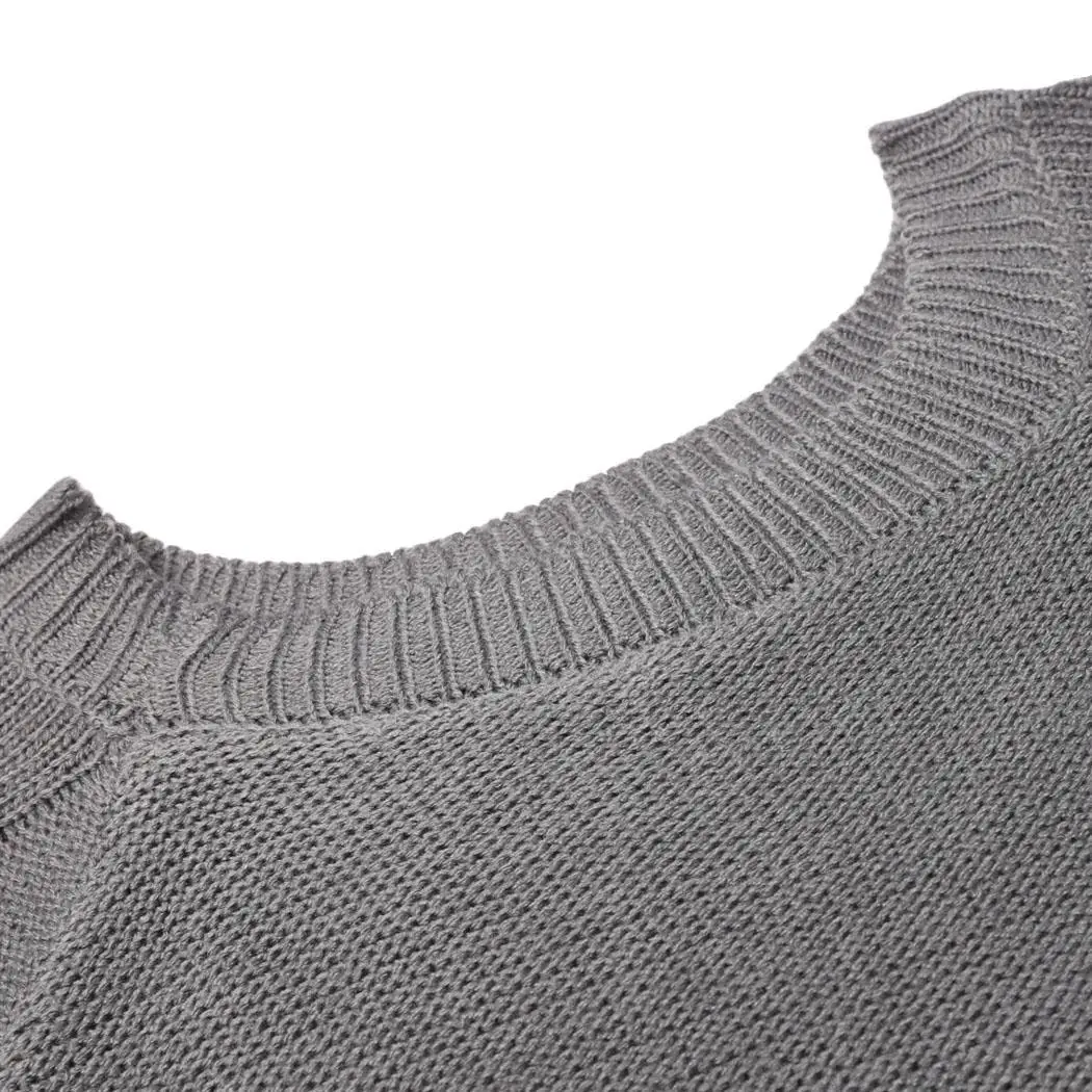 New Fashion Women Long Sleeve Knitting Sweater Hollow Solid Pullover Tops Casual Basic Knitted | Женская одежда