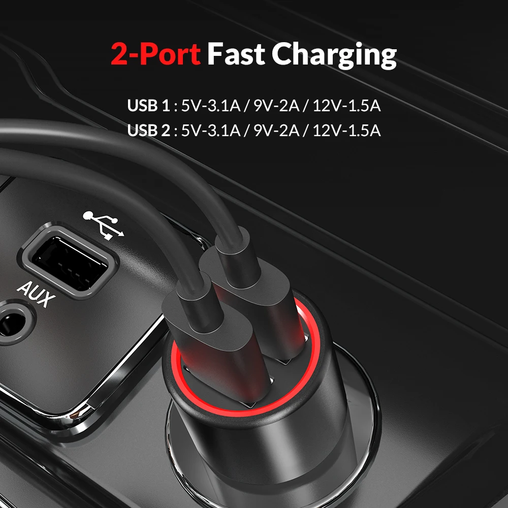 TOPK 36 W Мини двойной зарядное устройство USB для iPhone QC3.0 быстрое хаувей Xiaomi samsung