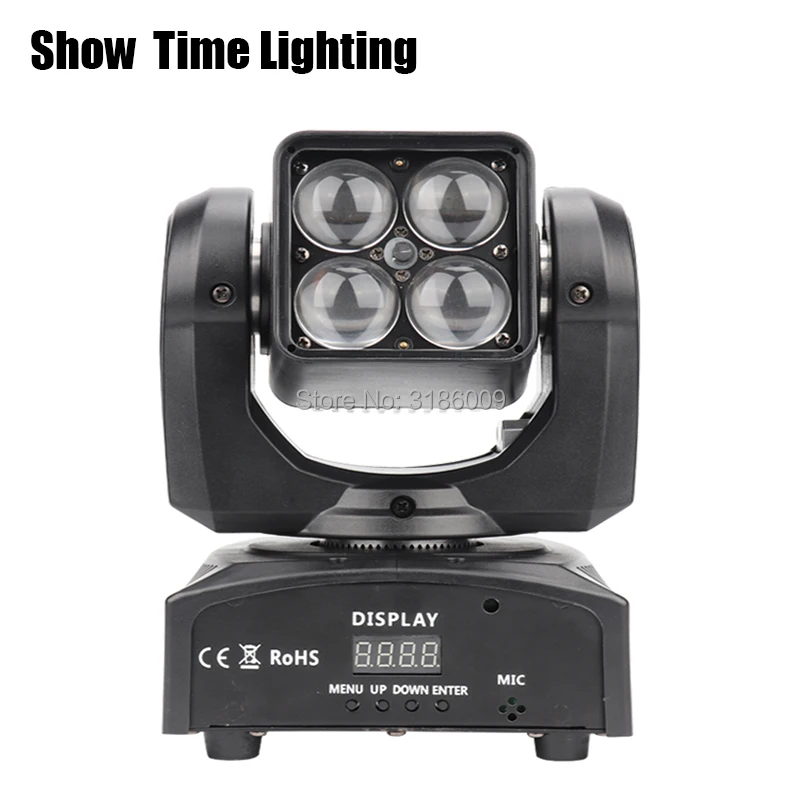 

High Bright Disco mini Led zoom beam moving head lite 4pcs RGBW 4 IN 1 moving head professional stage KTV DJ Party lite