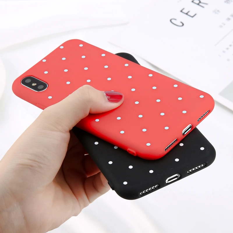 Lovebay Телефон чехол для iPhone 6 S 7 8 Plus X ретро милые волновой точки Soft ТПУ Iphone 5 5s se XR XS MAX