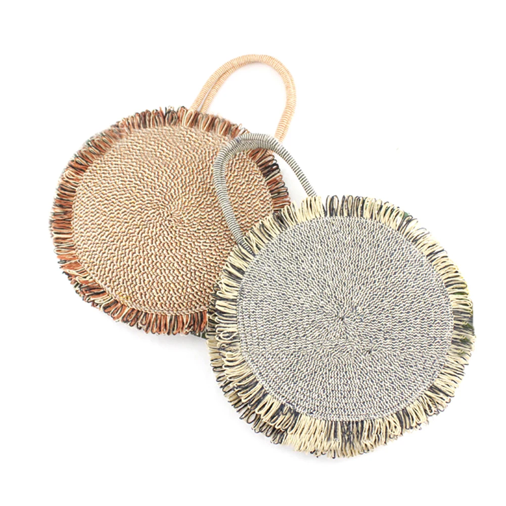2019 Новый сумки с кисточкой ручной работы Плетеная соломенная сумка женская