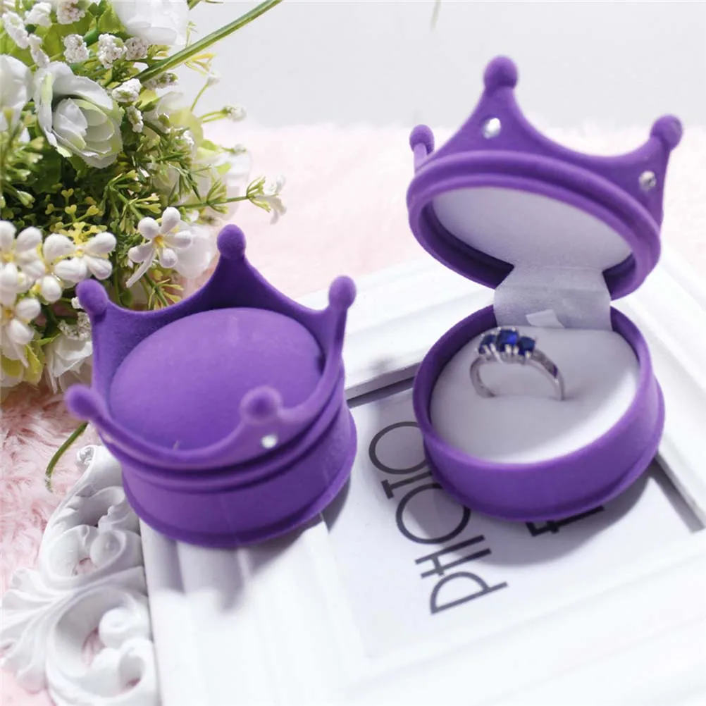 1 шт. кольцо коробка кекс бархат деревенский подарок BoxJewelry случае подарочный