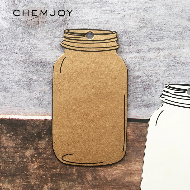 50pcs Kraft Paper Mason Jar Bottles Shaped Blank Gift Tags with Jute Twine String Party Favor Labels Rustic Wedding Decor | Дом и сад