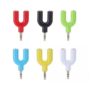 Разветвитель для наушников 3,5 мм, аудиоразъем удлинитель для наушников, 1 штекер на 2 гнезда