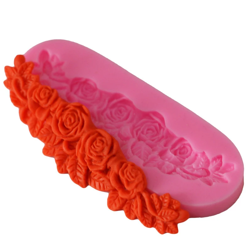 Силиконовая гирлянда с цветами розы ювелирные изделия бордюра инструменты для