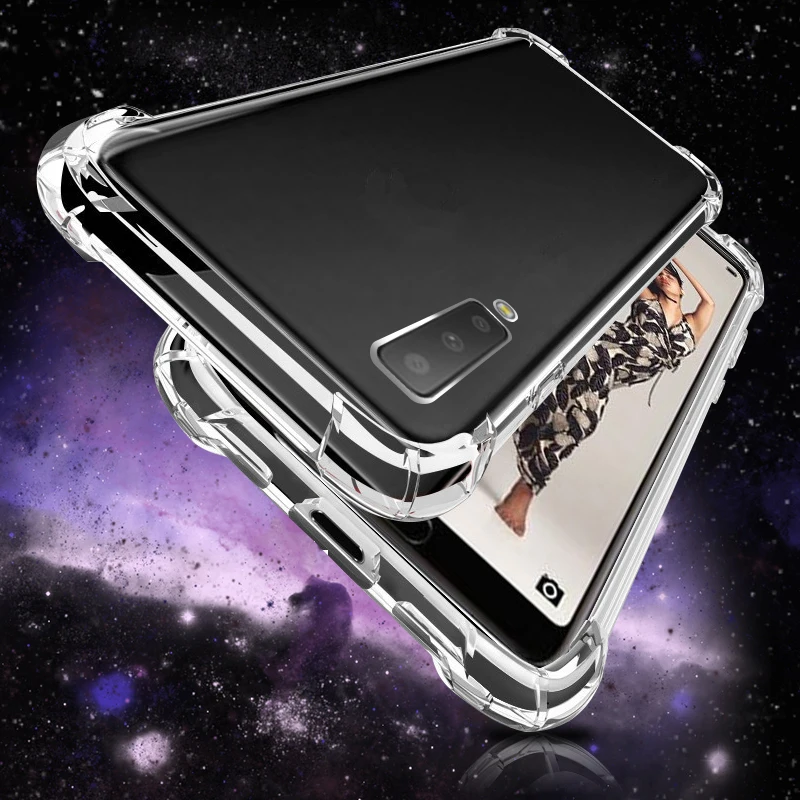 Silicone TPU Case For Samsung Galaxy A7 A9 A6 A8 Plus 2018 A50 A30 M20 M10 M30 S10E S8 A8S A9S Clear Airbag Anti-Drop Cover |