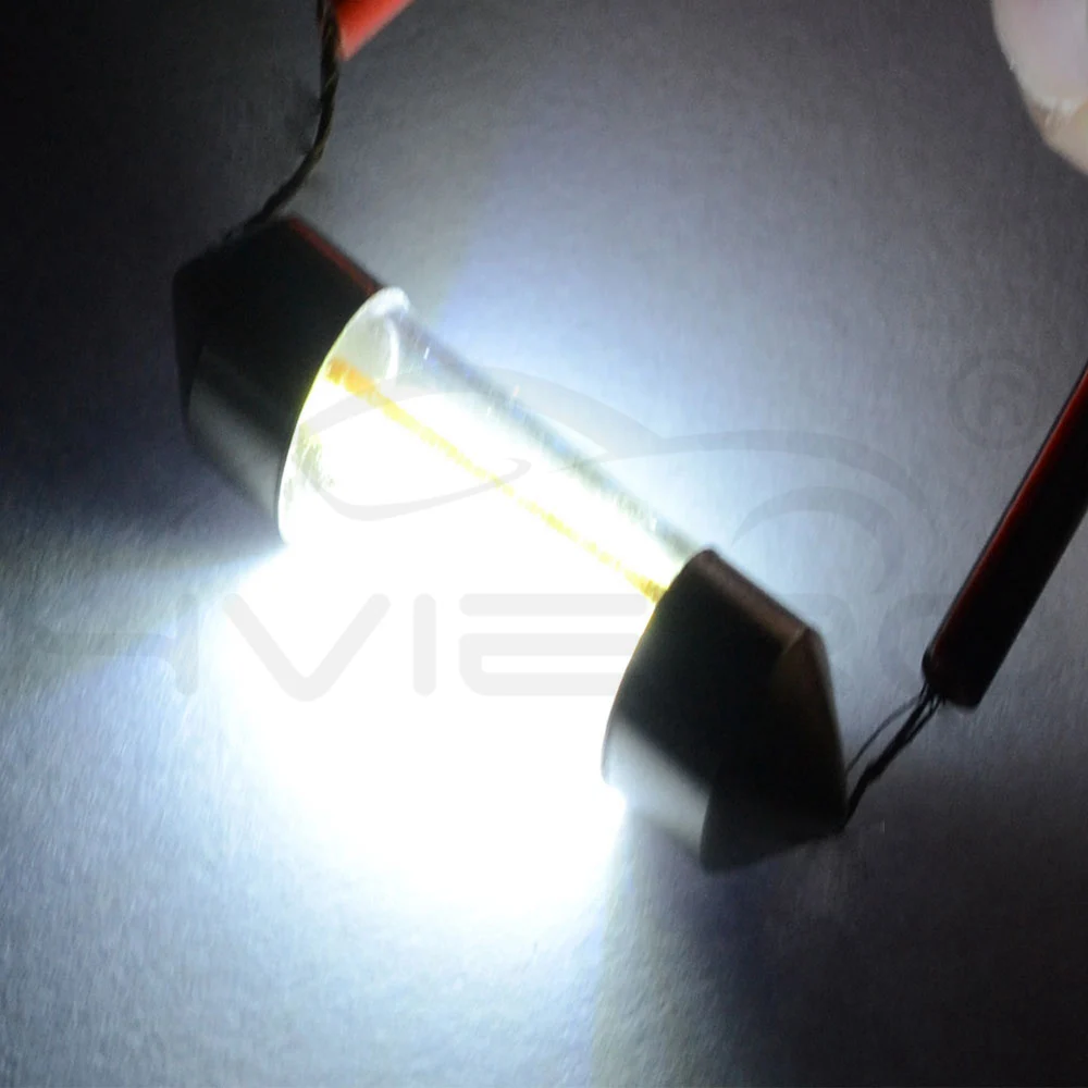 2 шт. Festoon 360 градусов светодиодный автомобильный светильник белый c5w DC 12v 31mm 36mm для