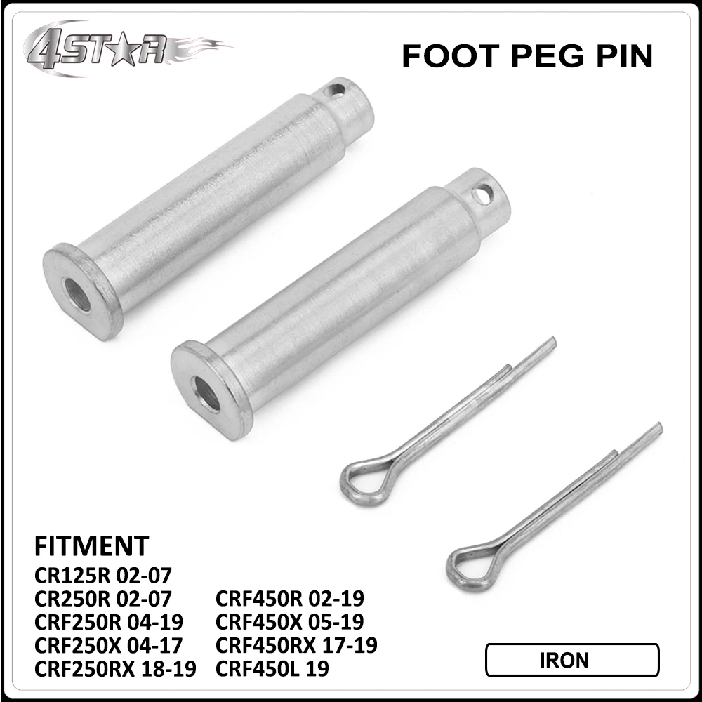 

Motorbike Iron Foot Peg Footpegs Rests Pedals Pin For HONDA CR125R CR250R CRF250R CRF250RX CRF450R CRF450X CRF450RX CRF450L