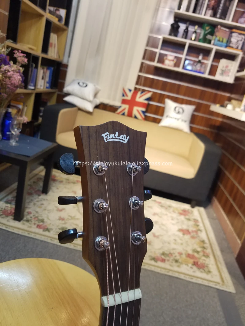 Finlay 41 &quotАкустическая гитара твердая ель/Корпус из красного дерева гитары Китай с