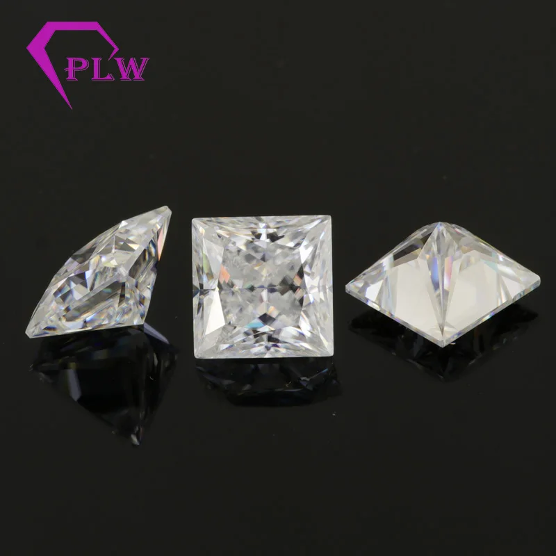 Ювелирные изделия из Прованса по Заводской Цене moissanite princess cut GH цвета 0 4 карат 4*4
