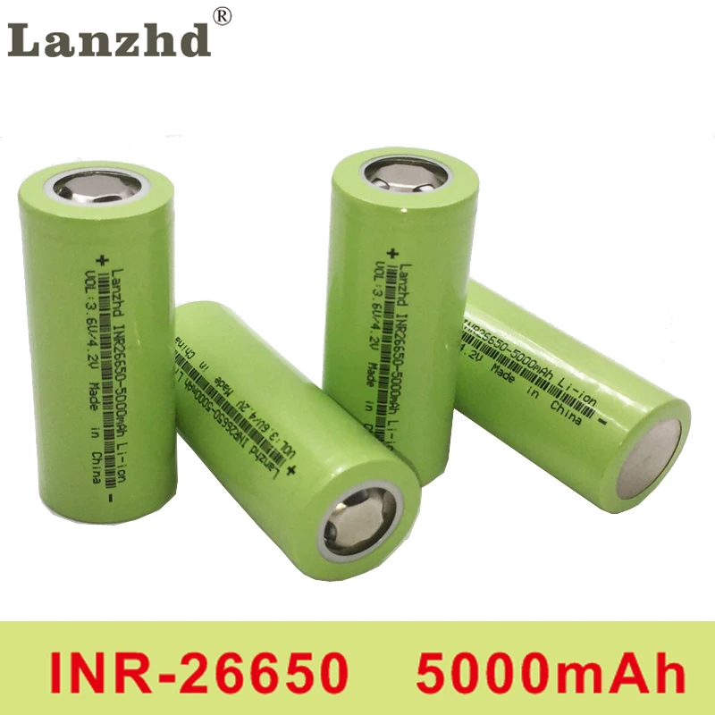 4 шт. INR26650 lii-50A 26650 5000mah литиевая батарея 3,7 V 5000mAh 26650 50A аккумуляторная батарея подходит для вспышки