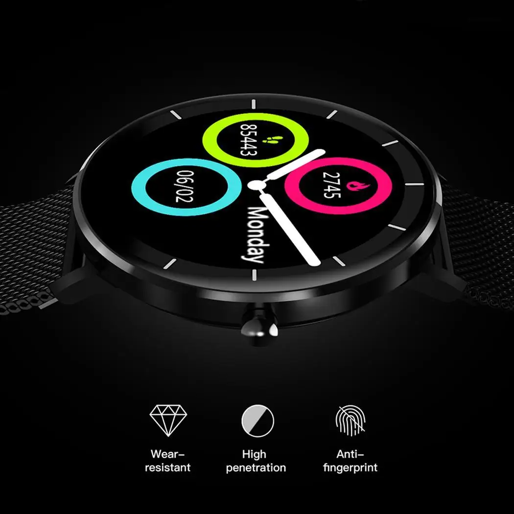 Смарт часы водонепроницаемый металлический Bluetooth браслет сердце 1 22 дюймов TFT