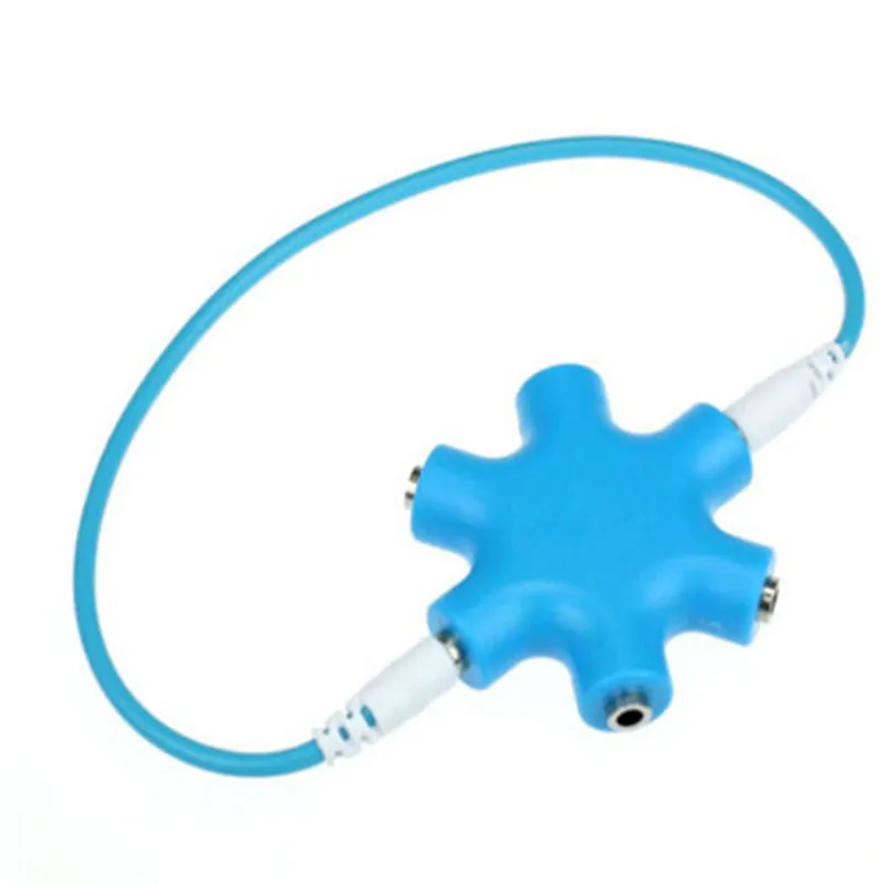 New 3.5mm Hexagon Earphone Adapter Male To 2 3 4 5 Female Audio Output Share Distributor Headphone Splitter Extension adapter |