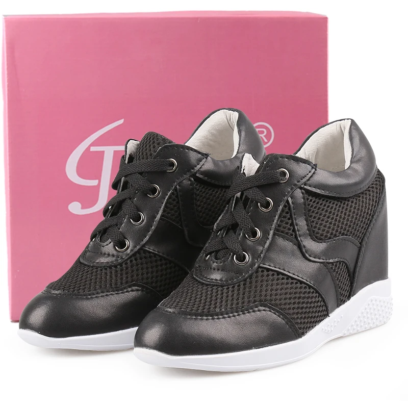 Женская обувь на платформе Белые Повседневные ботильоны скрытой высокой