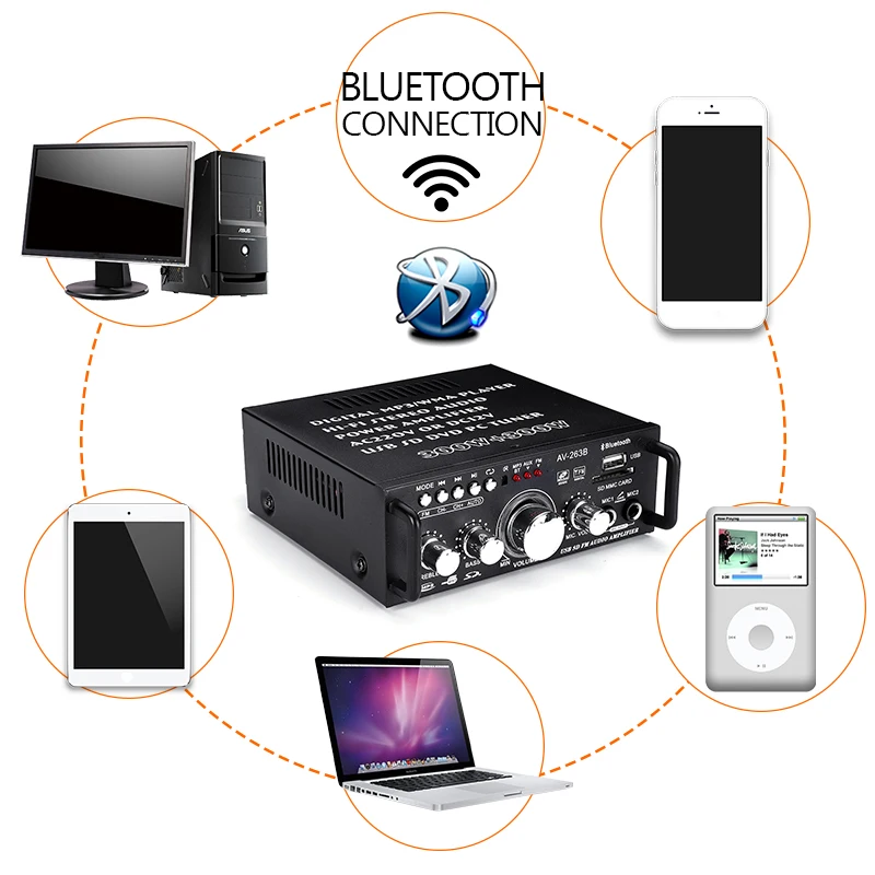 220 240В 600 Вт 2CH Hifi цифровой аудио усилитель 4 16 не поддерживает Bluetooth стерео караоке