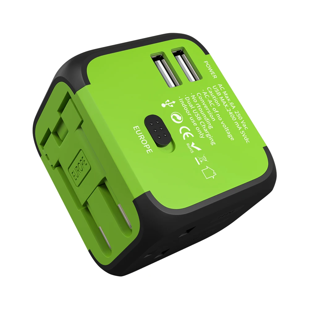 JMFONE Международный адаптер для путешествий 2 USB Универсальная Розетка Plug зарядное