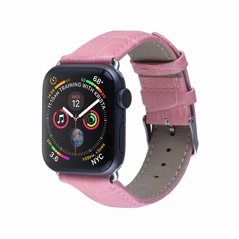 Ремешок Mling из натуральной кожи для Apple Watch Band 3 2 1 38 мм 42 сменный Браслет iWatch 4 40 44