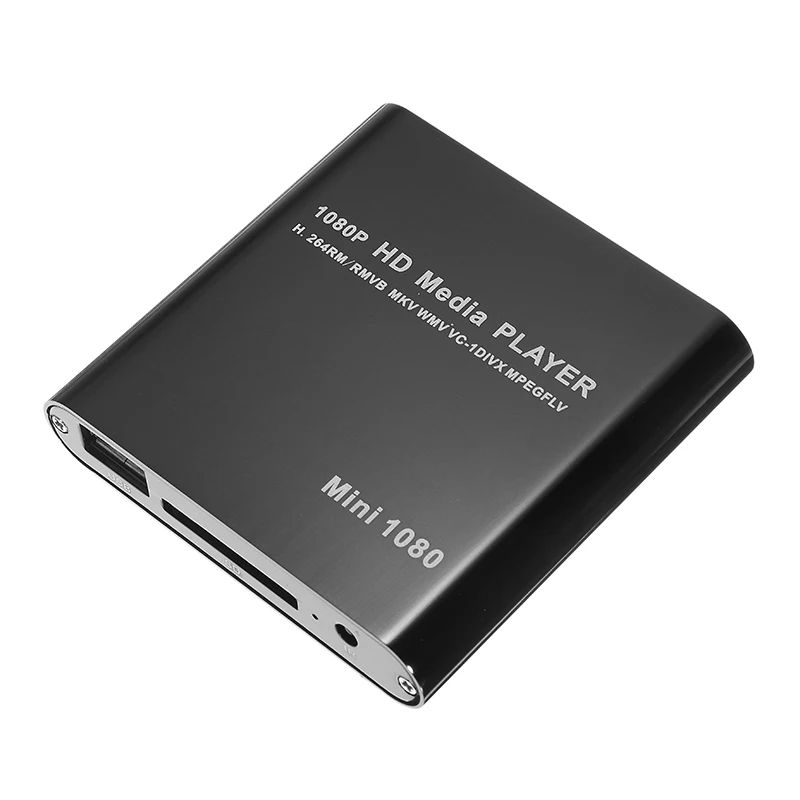 LEORY 1080P мини HDD медиаплеер HDMI AV USB хост Full HD с SD MMC кардридер Поддержка H.264 MKV AVI 1920*1080P