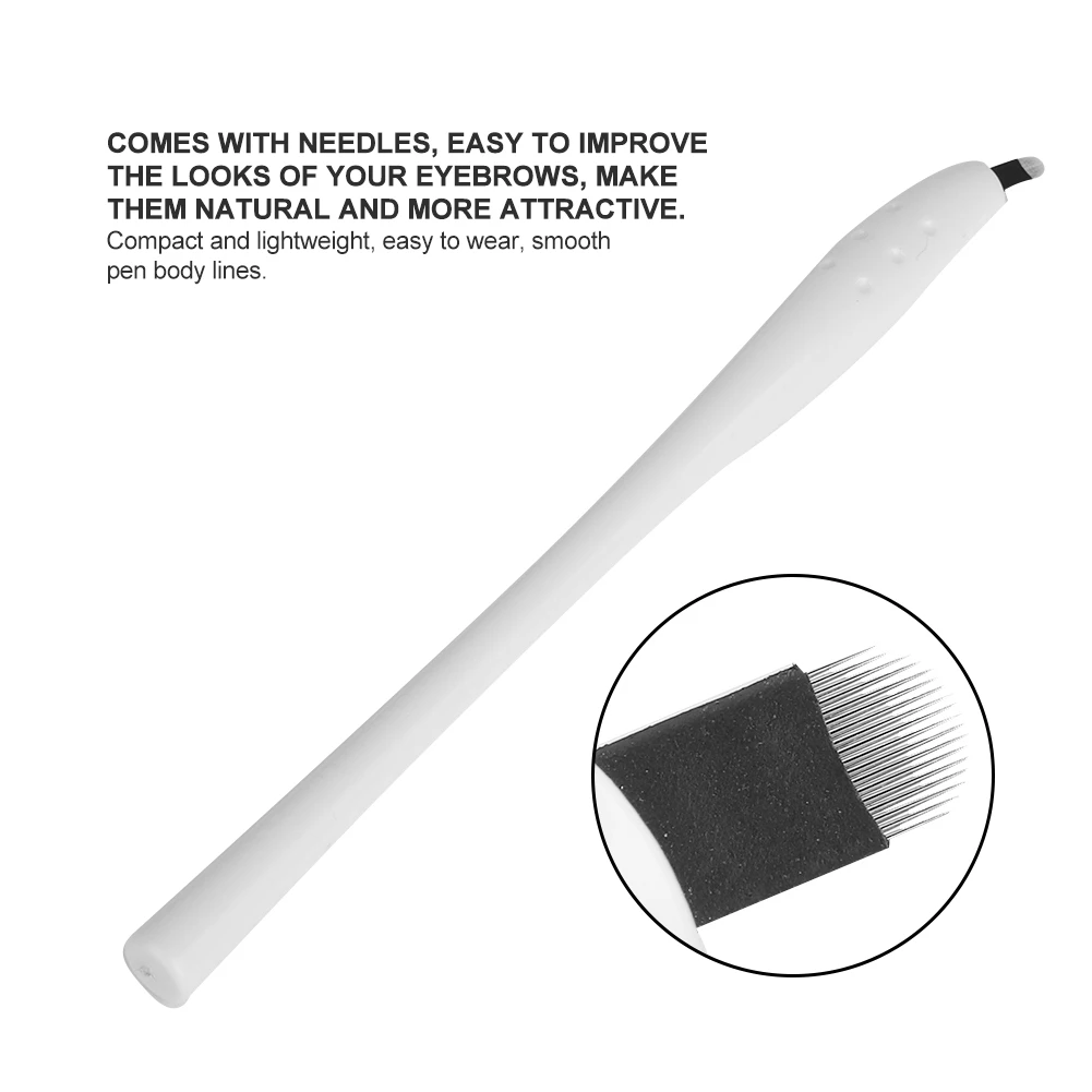 Manual Microblading Pen with Needles Plastic Handle Makeup Tool Permanent Tattoo Disposable Pens | Красота и здоровье