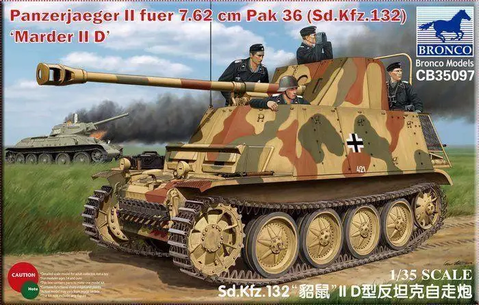 

Bronco CB35097 1/35 Panzerjaeger II fuer 7,62 см Pak 36 Marder II D