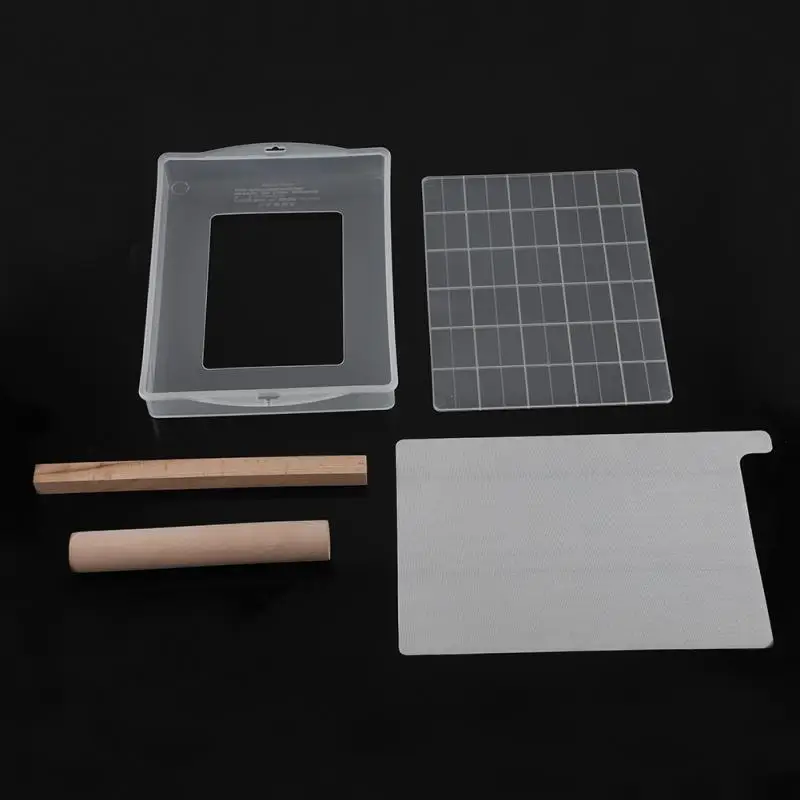 

Silicone Nougat Mold Nonstick Mat DIY Chocolate Candy Tools Wooden Rolling Pin Set