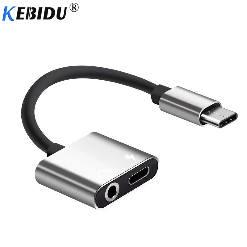 Аудиоадаптер kebidu USB Type C с разъемом 3 5 мм для наушников кабель-конвертер Samsung S8 Huawei