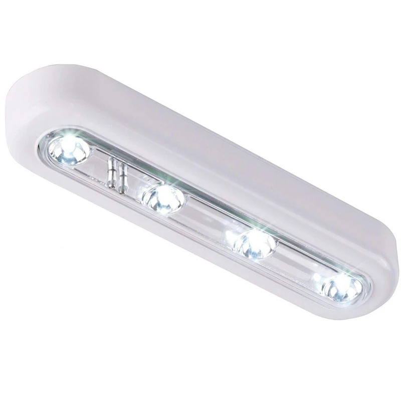Пресс-лампа 4-Led коснитесь шкаф огни палка-на нажимной беспроводной датчик