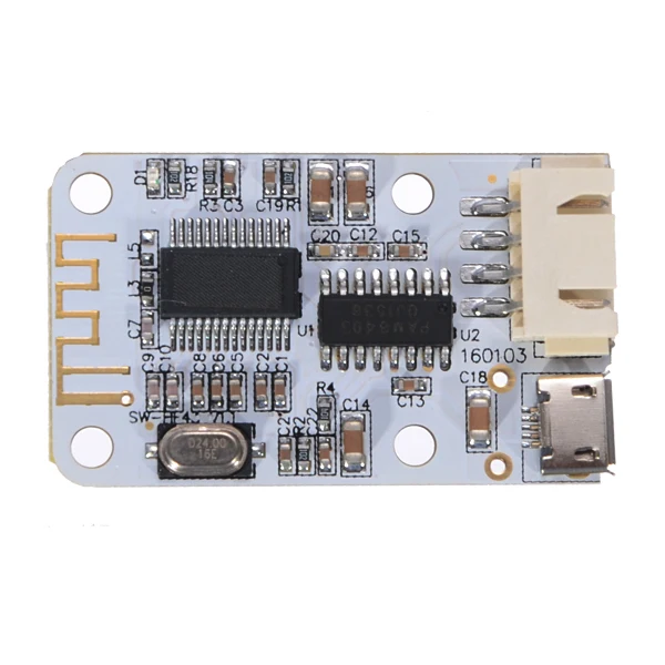 Плата цифрового усилителя мини Bluetooth динамика USB модуль приемника питания Белый |