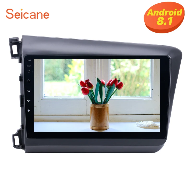 Seicane Car 10 1 &quotNavi HD Android8.1 2Din радио GPS аудио для Honda Civic 2012 с Bluetooth музыкой WiFi 1024*600