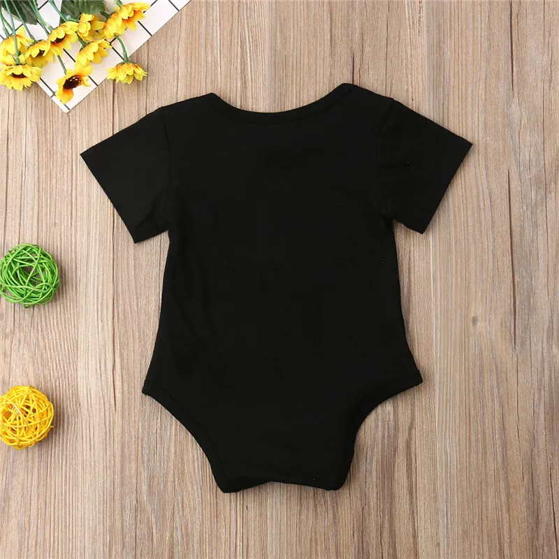 PUDCOCO Newest USA 2019 Infant Newborn Baby Boy Girl Bodysuit Cotton Letter Clothes Summer Kids Outfit Jumpsuit Playsuit 0-24M | Детская