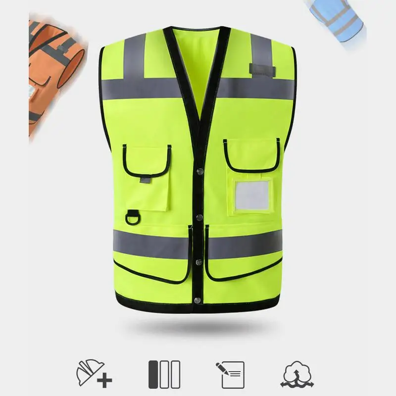 Уличная Ночная езда Бег Жилет Безопасности Hi Vis светоотражающая куртка жилет