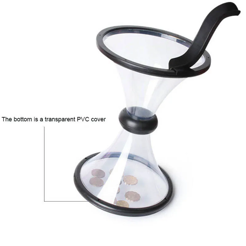 New Gravity Rotating Cyclone Piggy Bank Decompression Vortex Funnel Transparent Hard Moneybox Safe Coin Save Box Year Gift | Дом и сад