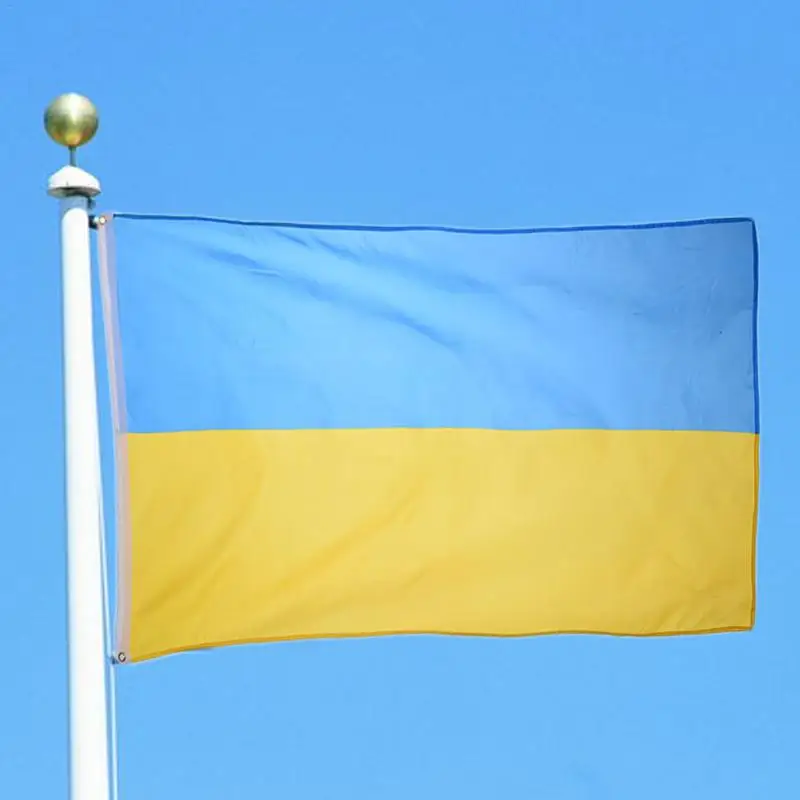 Высокое качество 90X150 см Украины национальный флаг развевающийся без флагштока