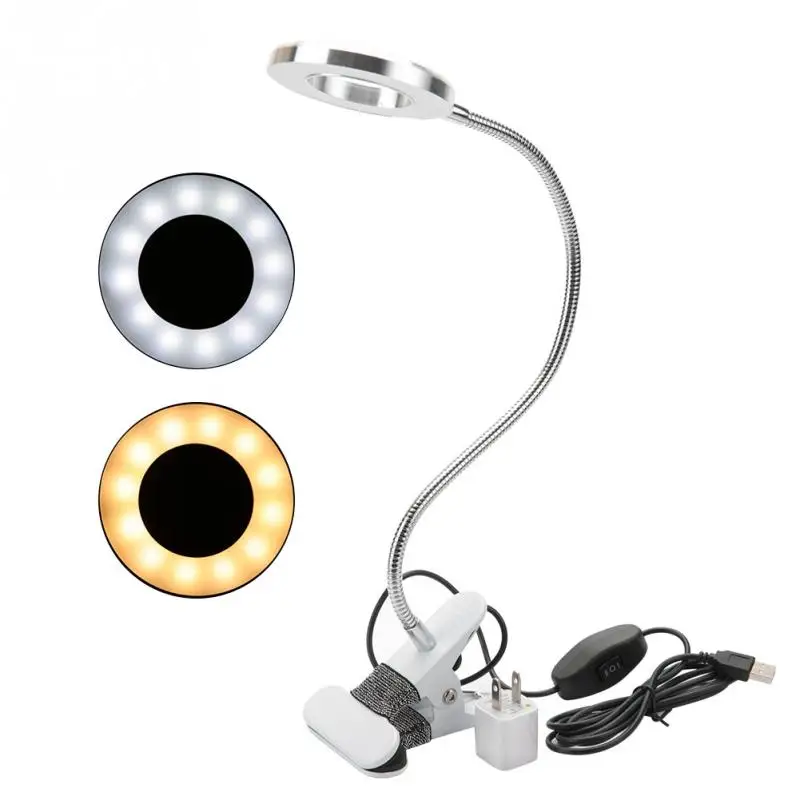 USB Circle светодиодный нал арт макияж лампа для бровей губ тату чтения салон красоты