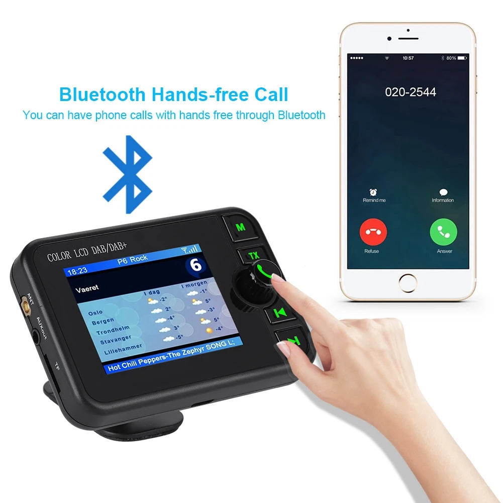 Автомобильный радиоприемник DAB цифровой Bluetooth FM передатчик комплект Антенна MCX +