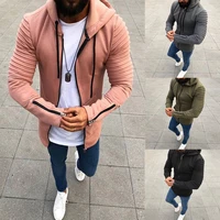 2021 new men hoodie hot sale high quality solid color zipper cardigan autumn winter coat casual male jackets m 3xl