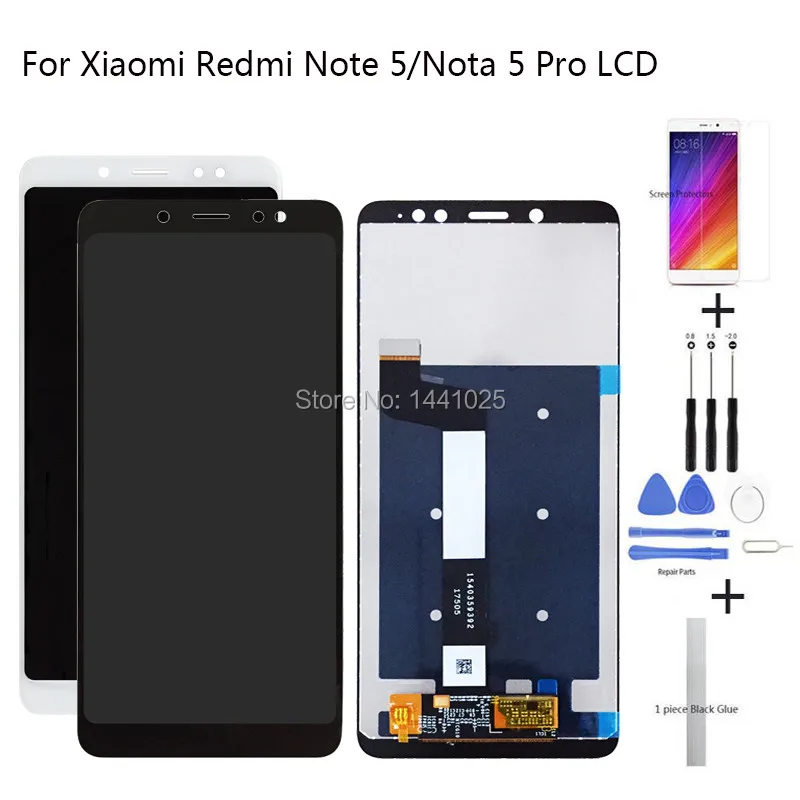 

Display Screen Replace For Xiaomi Redmi Note 5 LCD Touch screen 5.99 inch black white For Xiaomi Redmi Note 5 Pro Touch screen