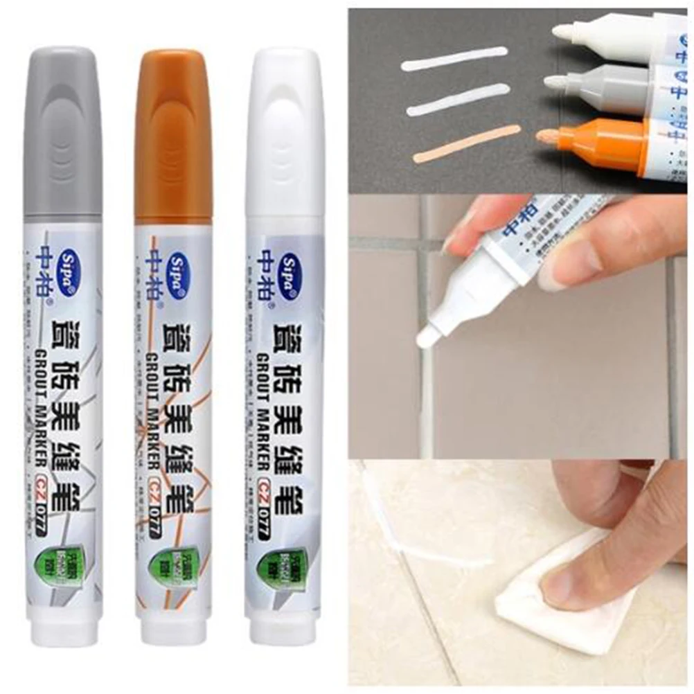 yellow Tile Gap Repair Refill Pen Grout Refresher for Kitchen Shower Bathroom Paint Cleaner Filling Agents Wall Porcelain | Обустройство