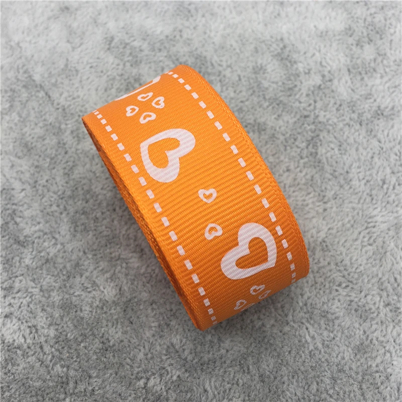 Лента для волос с принтом Love Grosgrain 5 ярдов/партия 1 дюйм (25 мм) бантик свадьбы