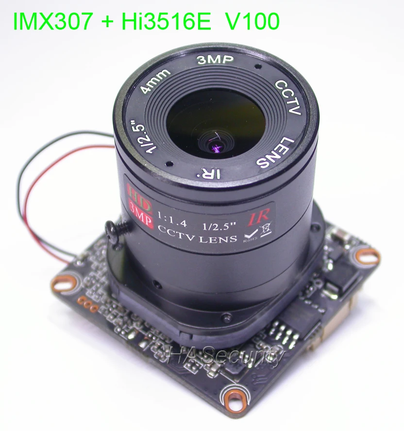 IPC (1080P) 1/2.8 &quotSONY STARVIS IMX307 CMOS датчик изображения + Hi3516E V100 CCTV IP камера Модуль платы