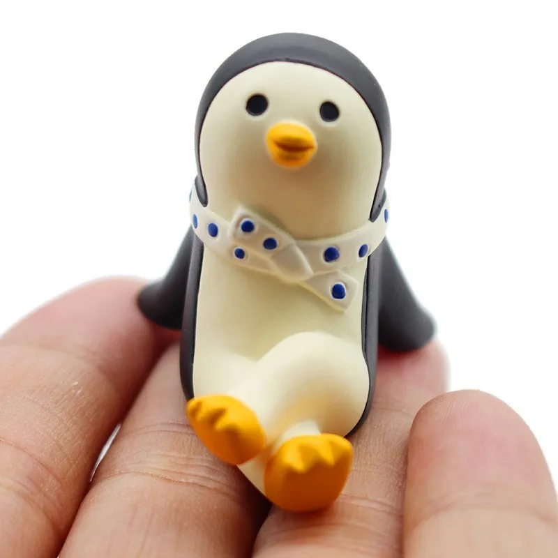 Summer Penguin Gift Ornament INS Exquisite Matte Hand Painted Resin Figurines Small Furnishings Miniatures | Дом и сад