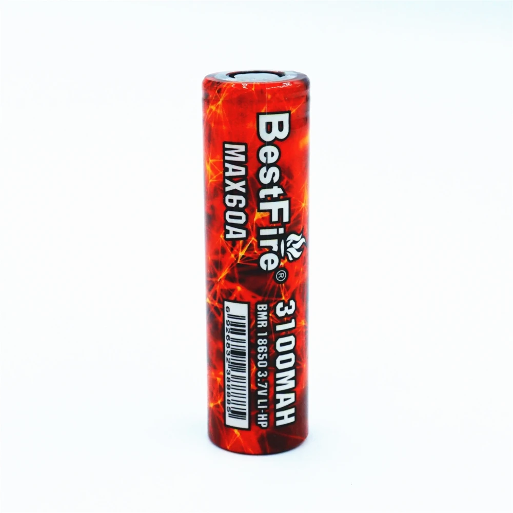 1 шт. BESTFIRE IMR18650 3100 мАч 60A плоский перезаряжаемый литий ионный аккумулятор для
