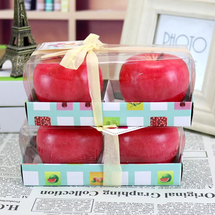 Свечи в форме яблока Velas Decorativas De Cera беспламенные домашние украшения день