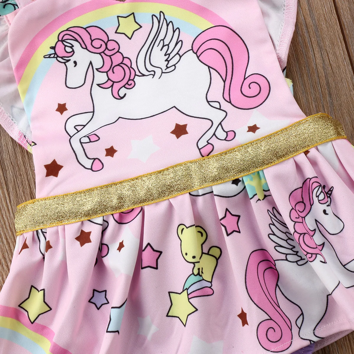 2018 милый комбинезон с единорогом из мультфильма для новорожденных девочек