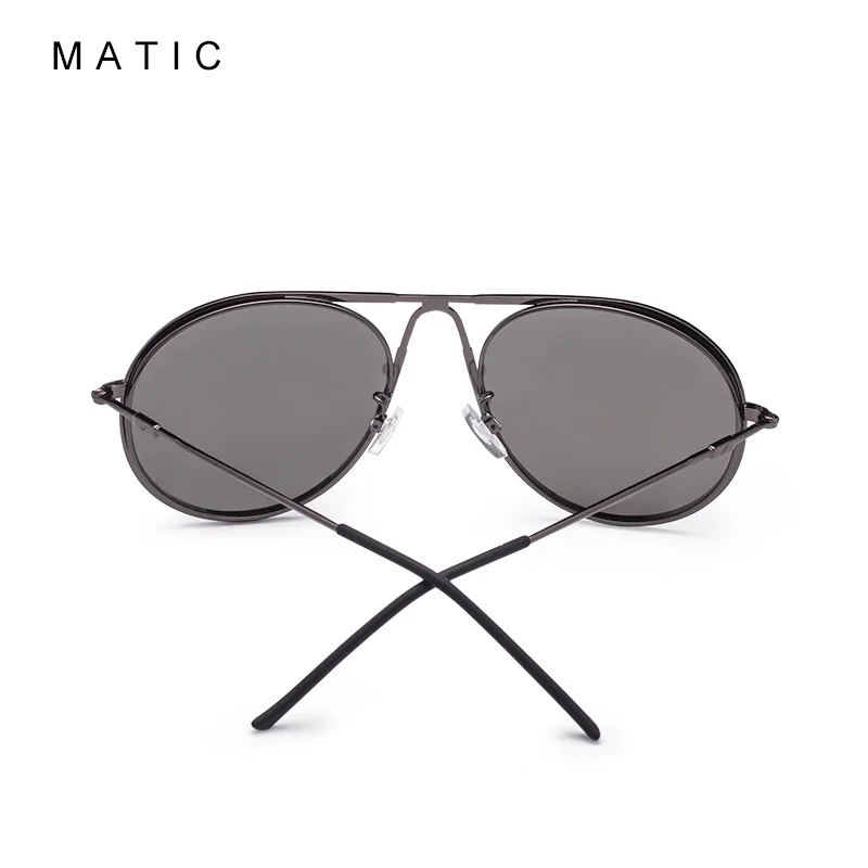MATIC никель серебро круглая оправа поляризационные Винтажные Солнцезащитные очки