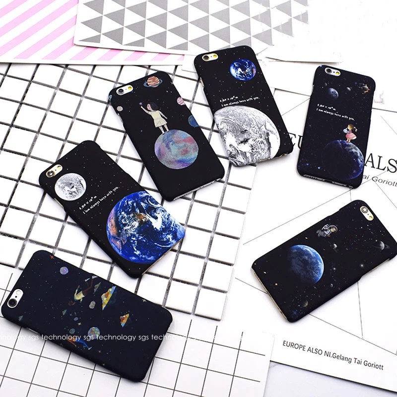 Чехол KISSCASE Moon Space для телефона iPhone 7 8 6 6s Plus 5 5S SE милые модные чехлы Earth пластиковый